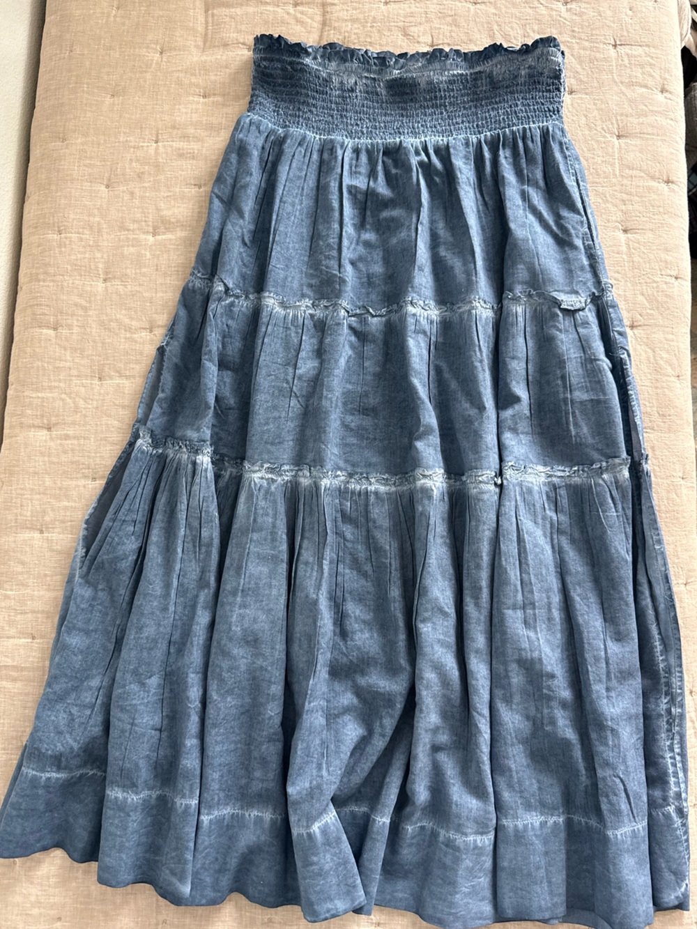 CHANGE OF SCENERY charlie maxi skirt in stonewash Size M/L - Picture 2 of 11